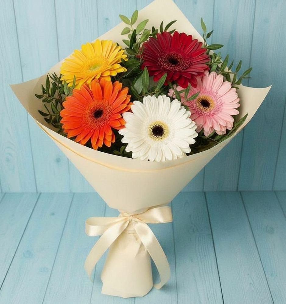 Букет цветов из: Герберы в Сосново Ленинградская область