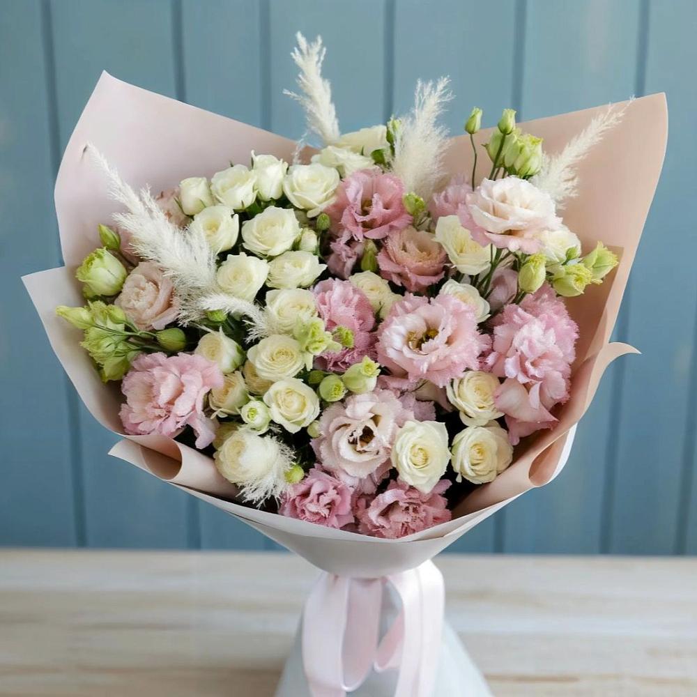 Букет цветов из: Альстромерии и Розы в Сосново Ленинградская область