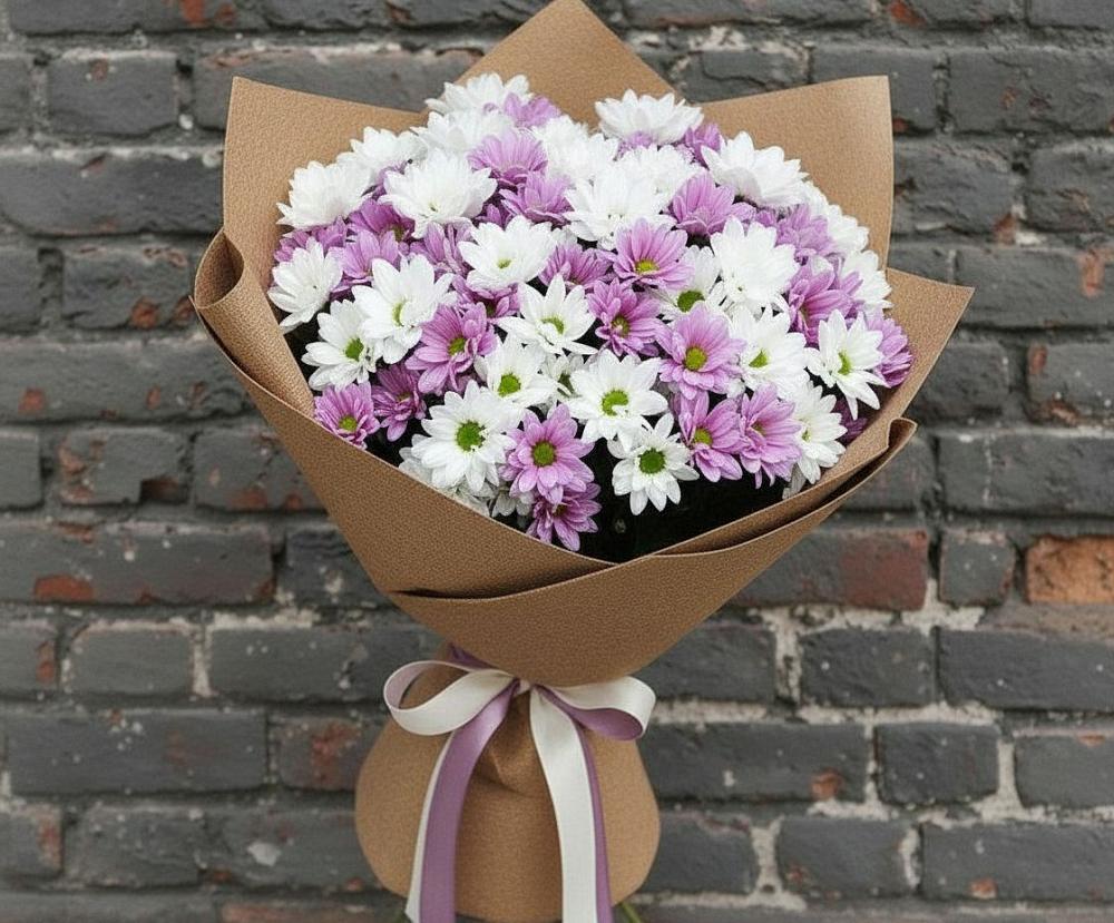 Букет цветов из: Хризантемы в Сосново Ленинградская область