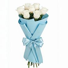 Букет 7 белых роз Проуд в Сосново Ленинградская область