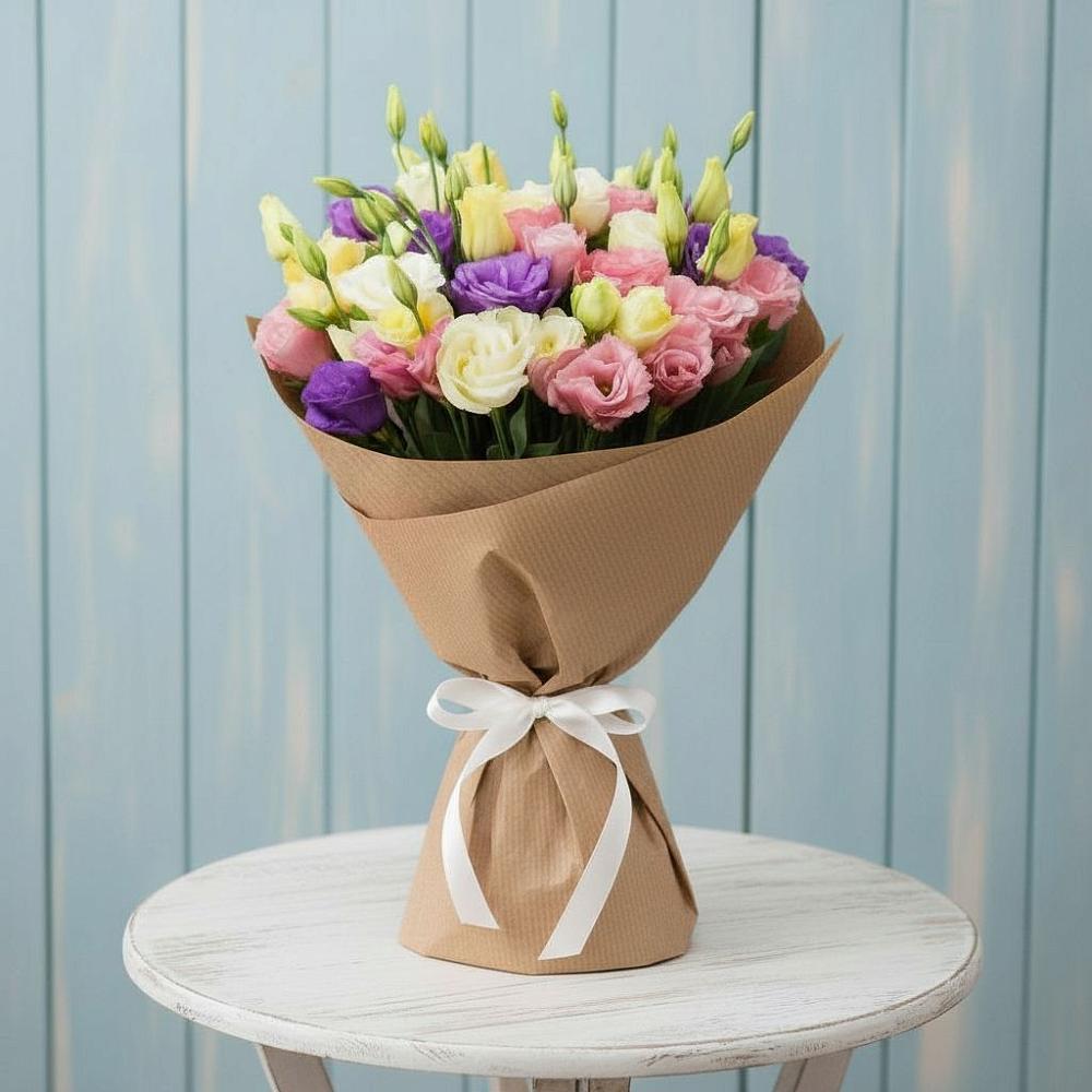 Букет цветов из: Лизиантусы в Сосново Ленинградская область