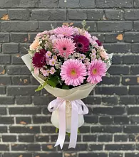 Букет цветов из:  Герберы и Хризантемы в Сосново Ленинградская область
