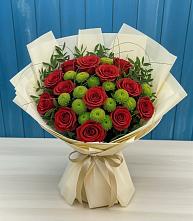 Букет цветов из:  Розы и Хризантемы #REPLACE_PRED# Сосново Ленинградская область