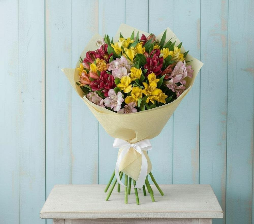 Букет цветов из: Альстромерии в Сосново Ленинградская область
