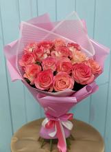 Букет 15 Розовых роз Равель в Сосново Ленинградская область