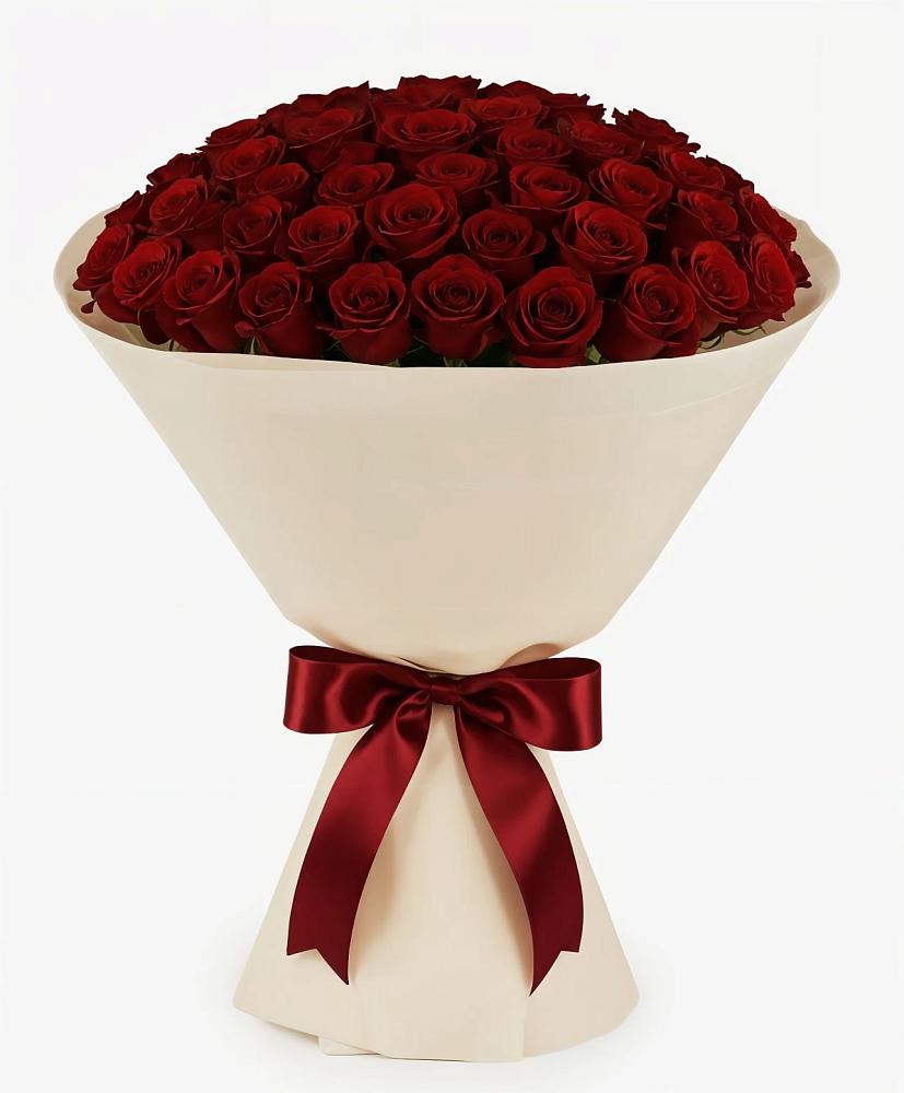 Букет 101 Бордовая роза Блэк Бакарра в Сосново Ленинградская область