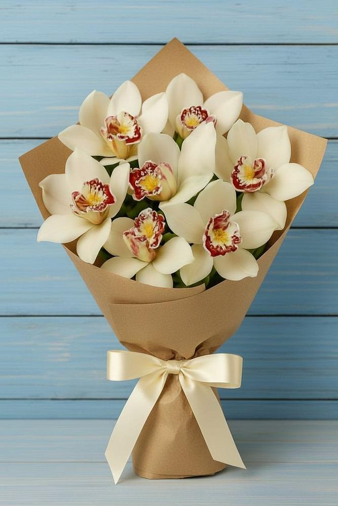 Букет цветов из: Орхидеи и Розы в Сосново Ленинградская область