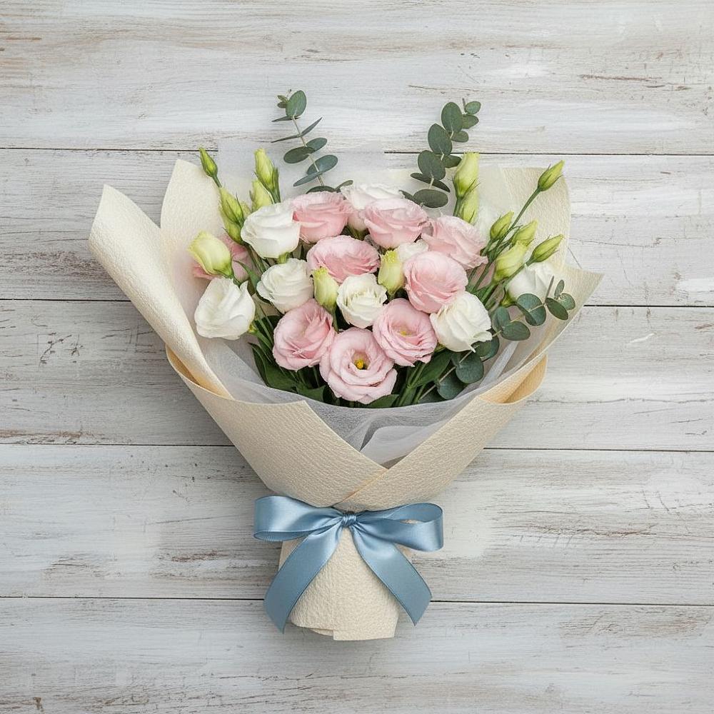 Букет цветов из: Лизиантусы в Сосново Ленинградская область